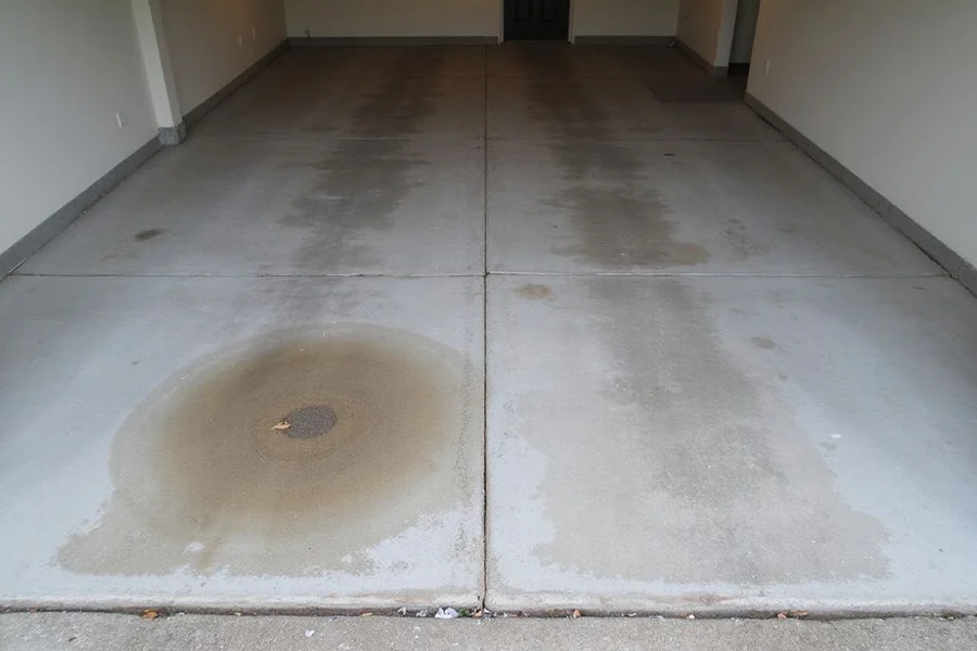 Before Garage Floor Epoxy